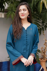 AISLING - 2PC DHANAK EMBROIDERED SHIRT AND TROUSER - HZG2394